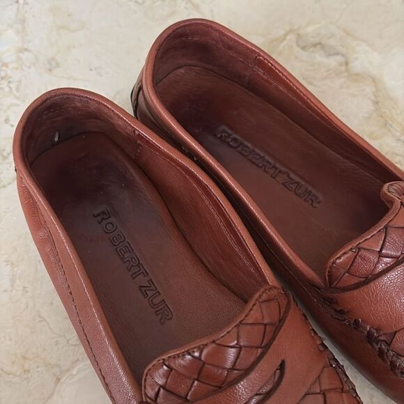 Robert Zur 'Petra' Driving Shoe Buttery Soft Leather Woven Detailing - Picture 10 of 14